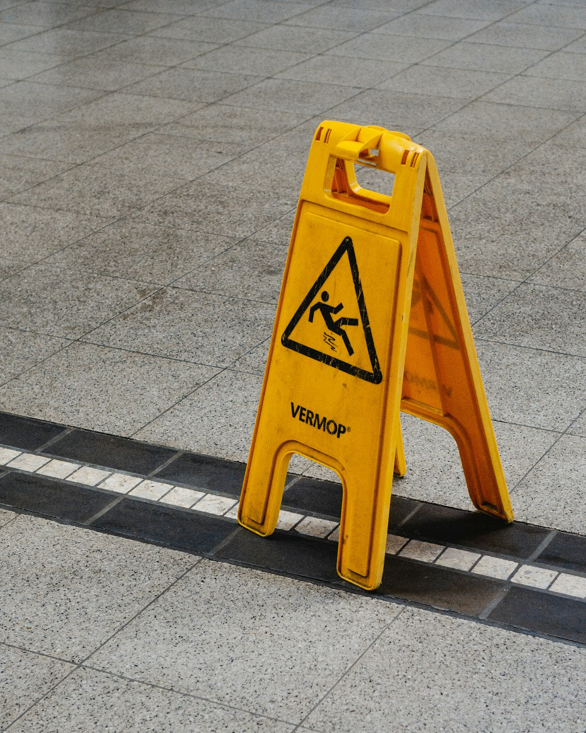 Caution Wet Floor Sign A-Frame Yellow